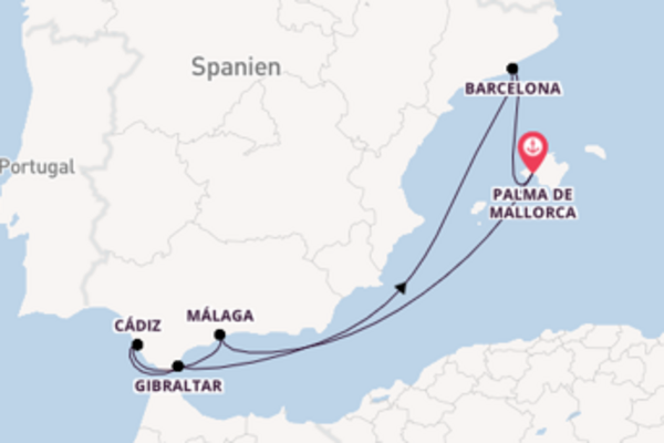 Kreuzfahrt mit der Neue Mein Schiff 2 nach Palma de Mallorca