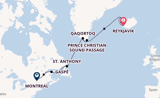 Transatlantic from Reykjavik, Iceland with the Seabourn Quest