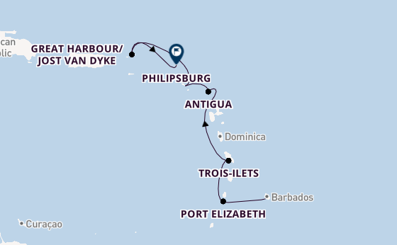 Caribbean vanaf Bridgetown, Barbados met de Seabourn Ovation