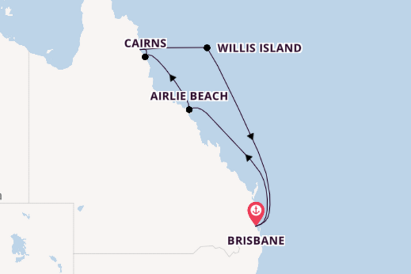 Cruise in 8 dagen naar Brisbane met Princess Cruises