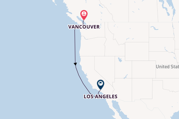 West Coast USA from Vancouver, British Columbia with the Emerald Princess
