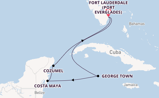 Western Caribbean from Fort Lauderdale (Port Everglades), Florida, USA with the Celebrity Summit