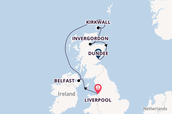 Cruising to Dundee from Liverpool