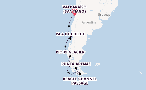 South America from Valparaíso (Santiago), Chile with the HANSEATIC inspiration