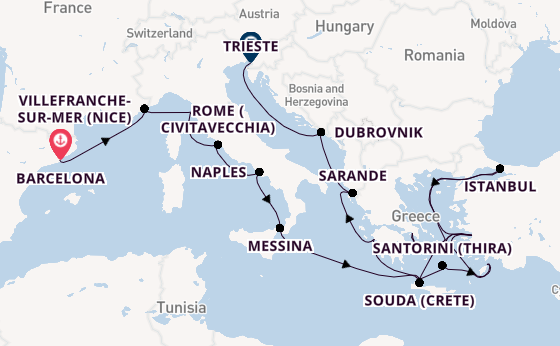 Mediterranean from Barcelona, Spain with the Oosterdam