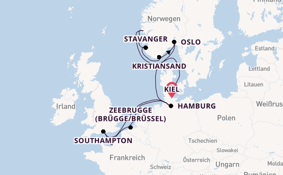 Norwegen ab Kiel, Deutschland auf AIDAnova