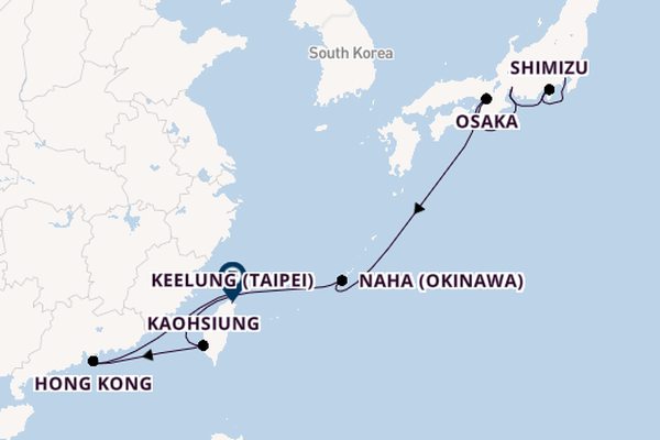 Japan from Tokyo, Japan with the Norwegian Sun