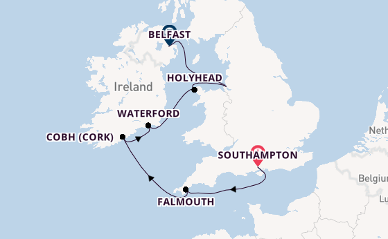 British Isles from Southampton, England with the Seven Seas Grandeur
