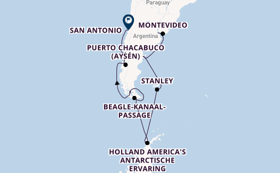 Zuid-Amerika vanaf Buenos Aires, Argentinië met de Nieuw Amsterdam