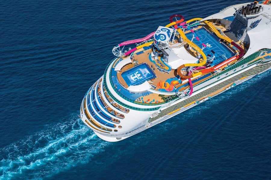 at sea