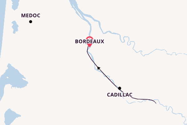 Garonne from Bordeaux, France with the Cyrano de Bergerac