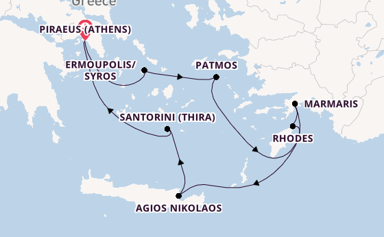 Luxury More Inclusive Greece Cruise: Crete, Patmos & Santorini