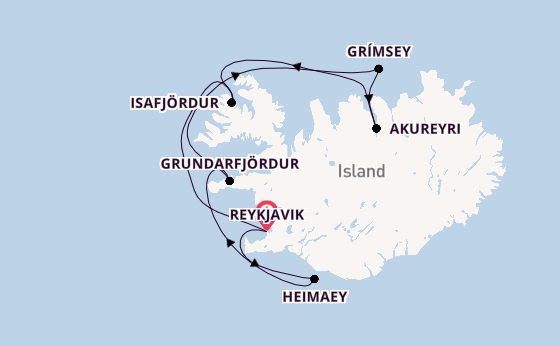 Arktis ab Reykjavik, Island auf der L'Austral