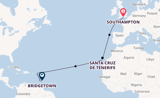 Caribbean from Southampton, England with the Arvia