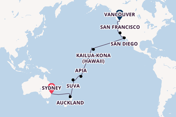 Transpacific from Sydney, Australia with the Royal Princess