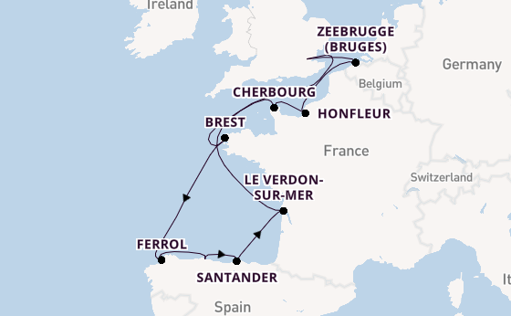 Cruising from Tilbury (London) via Ferrol