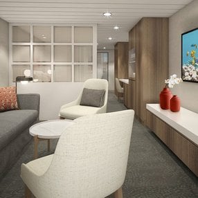 Come aboard the undefined and discover one of 68 cabin categories on a total of 12 decks that can accommodate 2184 passengers. Choose your dream cabin and feel at home on board the undefined!