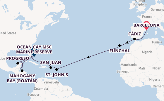 Transatlantic from Barcelona, Spain with the EXPLORA I