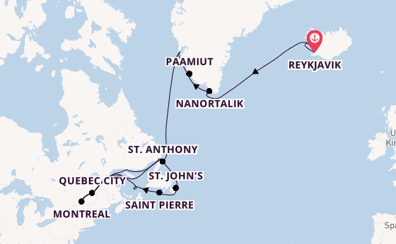 Transatlantic from Reykjavik, Iceland with the Seabourn Quest