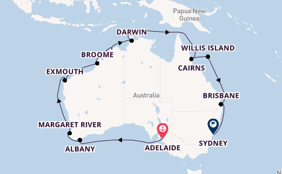 Australia from Adelaide, Australia with the Grand Princess