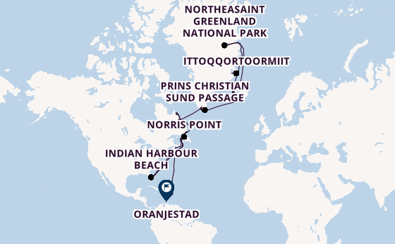 trans-Atlantisch vanaf Reykjavik, IJsland met de Seabourn Pursuit