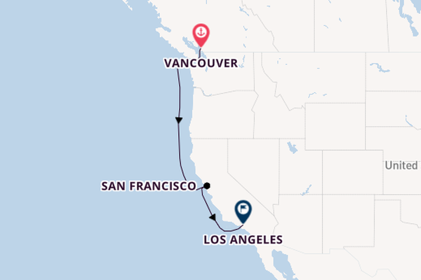 Amerikaanse Westkust vanaf Vancouver, Canada met de Norwegian Encore