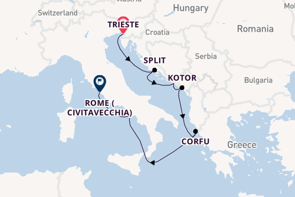 Mediterranean from Trieste, Italy with the Seven Seas Grandeur