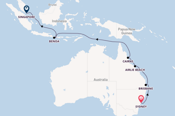 Sydney to Queensland, Indonesia & Singapore
