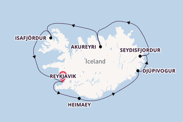Arctic from Reykjavik, Iceland with the Viking Sea