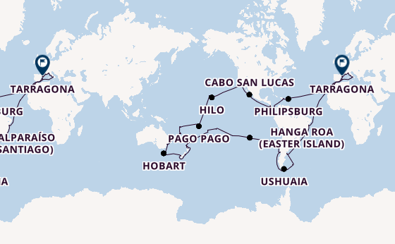 World Cruise from Barcelona, Spain with the MSC Magnifica