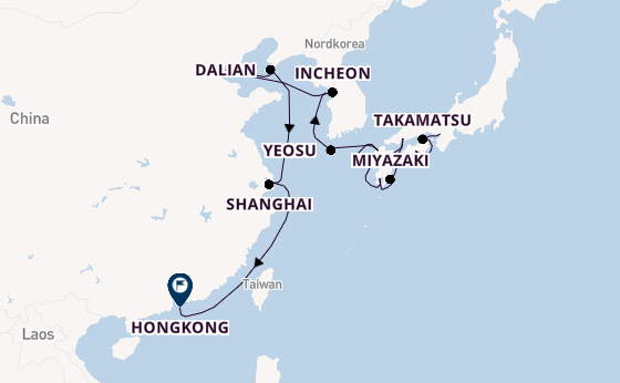 Ostasien ab Osaka, Japan auf der Azamara Pursuit