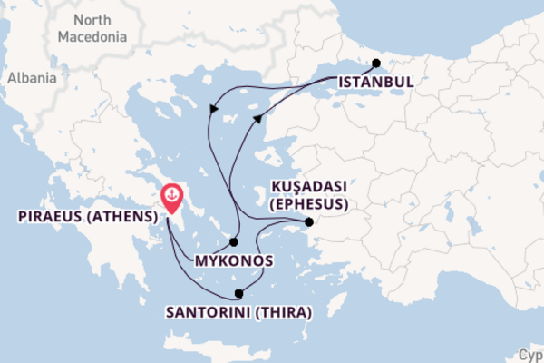 Greek Isles & Turkey Cruise & FREE Athens Stay