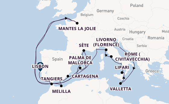 Mediterranean from Fusina (Venice) with the Seabourn Ovation 
