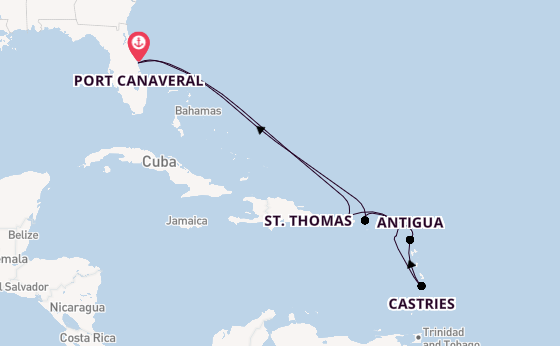 Caribbean vanaf Port Canaveral, Verenigde Staten met de Star Princess