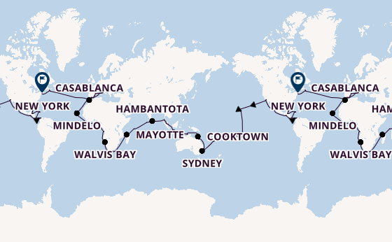 Weltreise ab Miami auf der Seven Seas Splendor