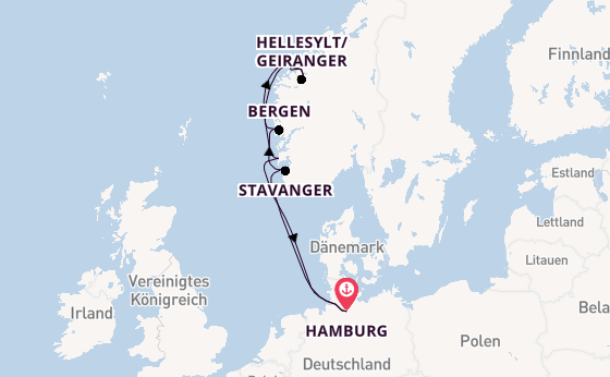Norwegen ab Hamburg auf der Mein Schiff Relax