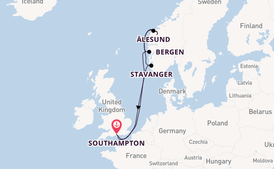 Norway from Southampton, England with the Disney Wish