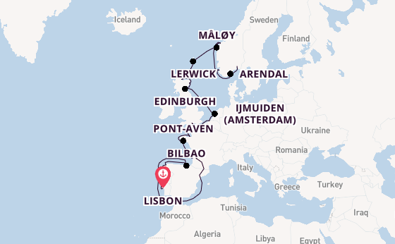 Norway from Lisbon, Portugal with the Sirena