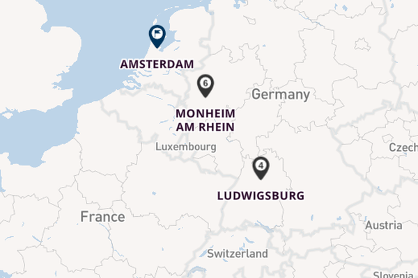Rhine River, Europe from Basel, Switzerland with the AmaPrima