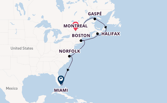 East Coast of America from Montreal, Canada with the Seabourn Quest