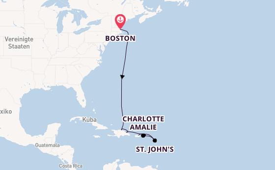 Karibik ab Boston, USA auf der Celebrity Summit