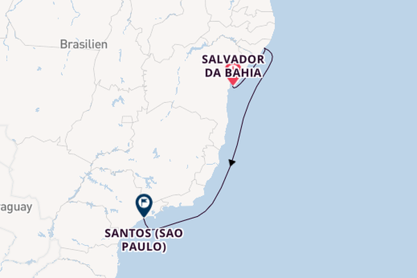 Brasilien ab Salvador da Bahia, Brasilien auf der MSC Virtuosa