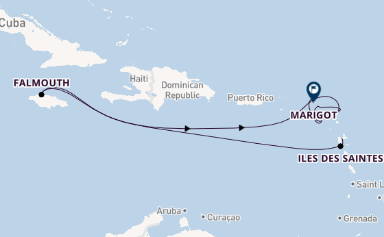 Caribbean vanaf Pointe-à-Pitre, Guadeloupe met de Le Ponant