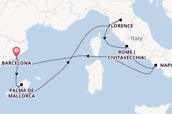 Western Mediterranean Fly Cruise From Barcelona
