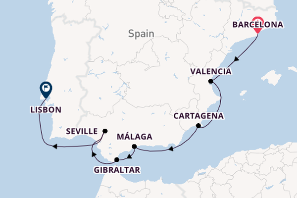 Western Mediterranean from Barcelona, Spain with the Azamara Onward