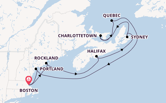 New England from Boston, Massachusetts, USA with the Celebrity Silhouette