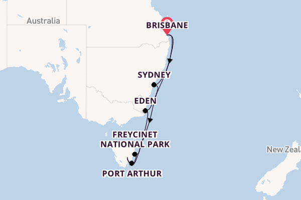 Australia from Brisbane, Australia with the Crown Princess
