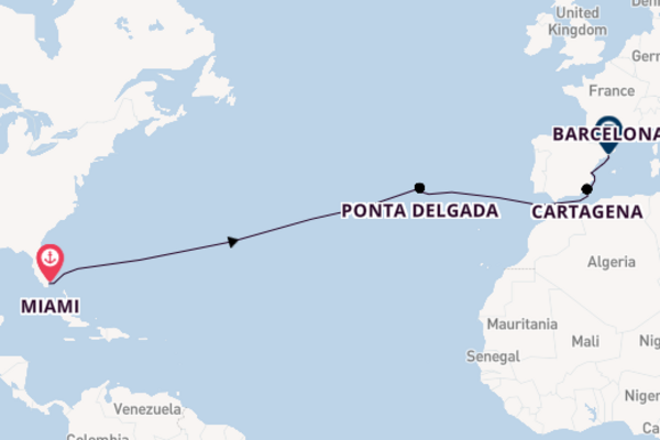 Spain & Azores Transatlantic with Miami Stay
