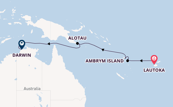 South Pacific from Lautoka, Fiji with the Seabourn Pursuit