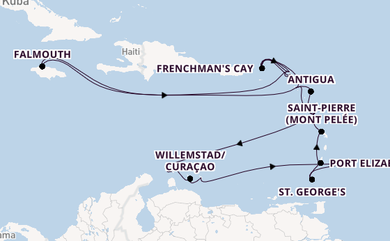 Karibik ab Bridgetown, Barbados auf der Seabourn Ovation